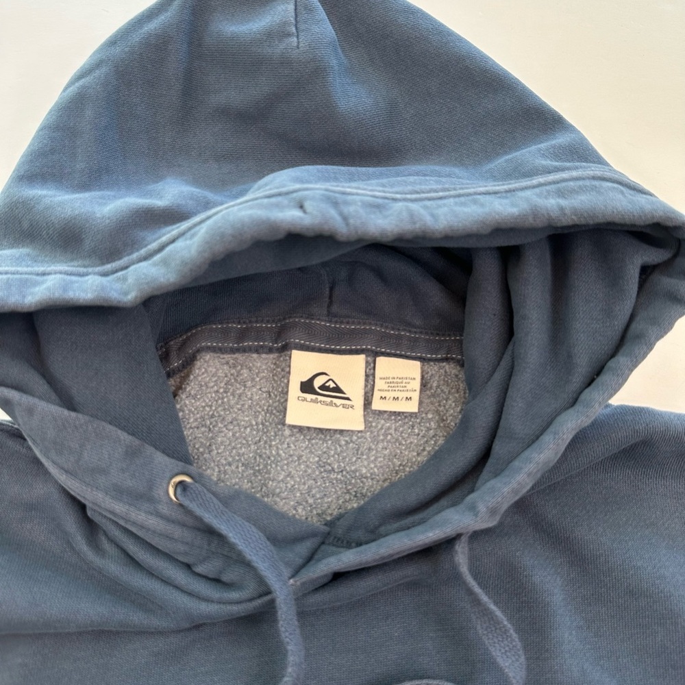 Quicksilver Hoodie Pullover Sweatshirt Sweet as Slab Blue Men’s Size Medium - Picture 5 of 9